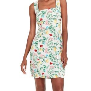 Old Navy Tank Linen Cherries Lemon fruit Floral Print Mini Easter Dress vacation